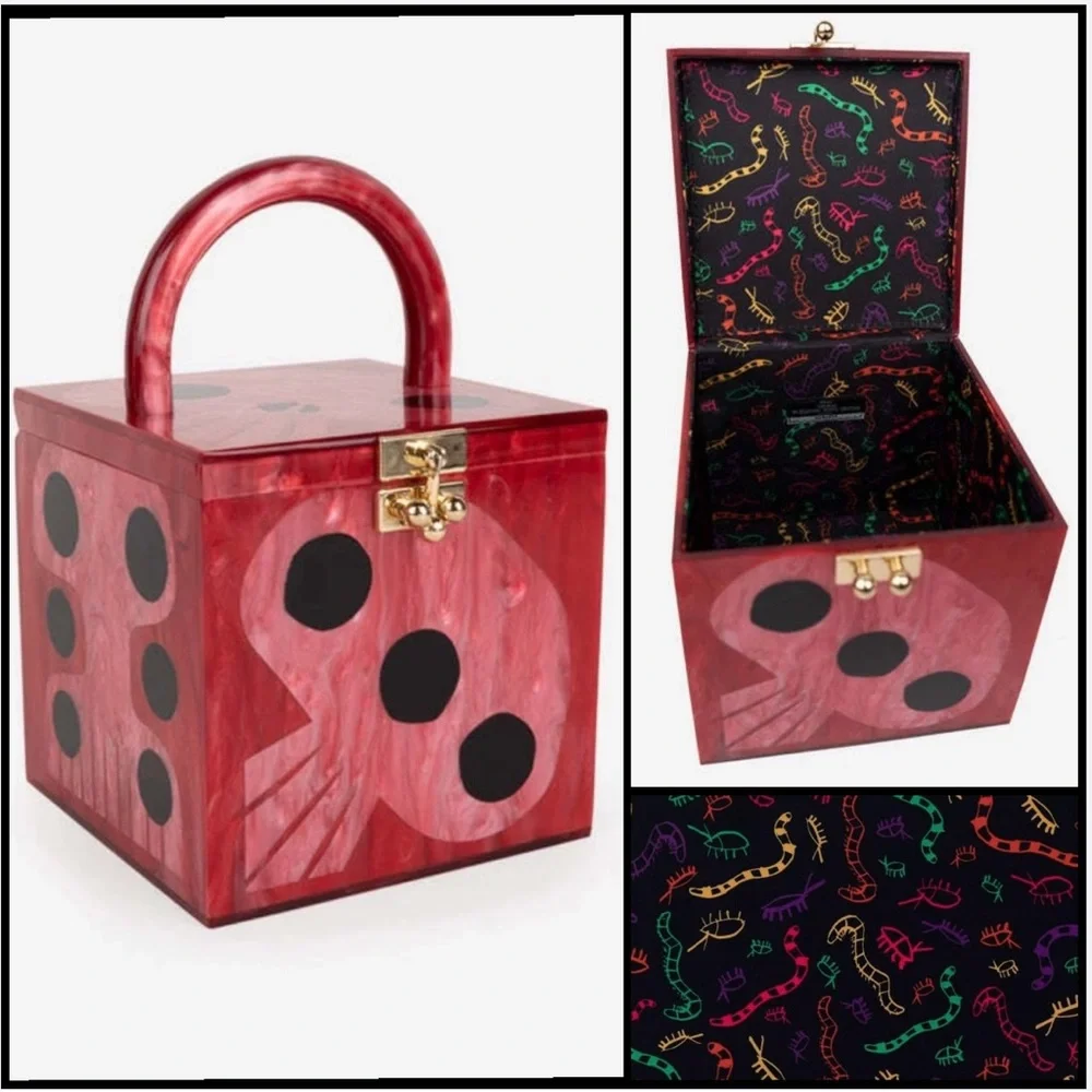 Harveys Seatbelt NB4C Oogie Boogie dice purse (acrylic) / RARE / Like NEW w/box - Picture 1 of 6
